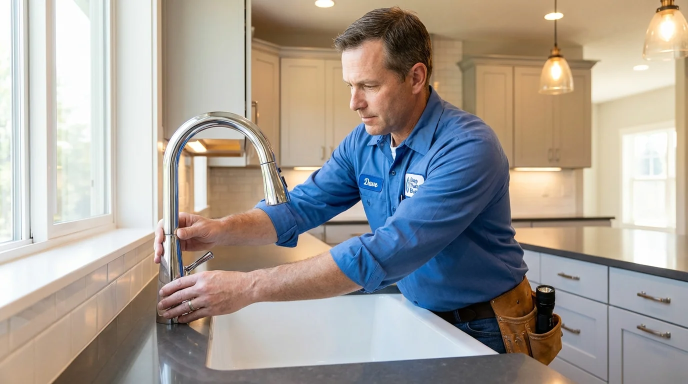 Kitchen faucet installation by Johns Plumbing LLC in San Elizario