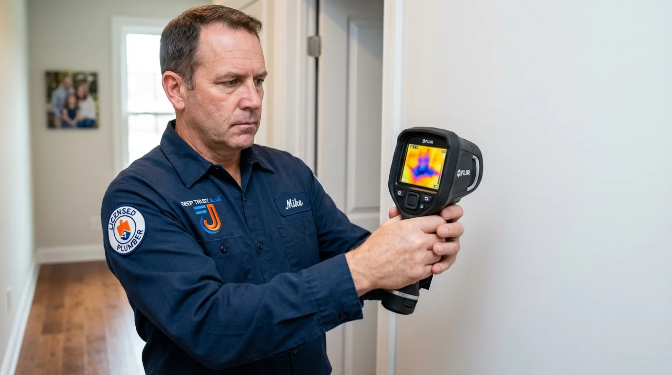 Thermal imaging leak detection by Johns Plumbing LLC in San Elizario